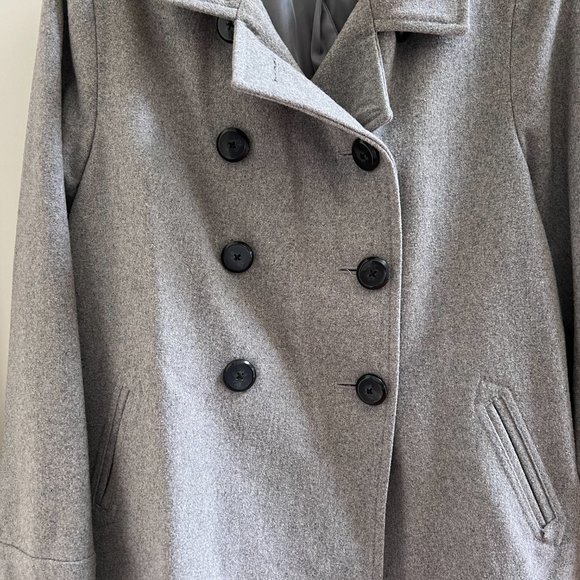 Old Navy Gray Pea Coat - Picture 5 of 11